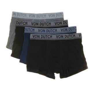 X4 Boxers Homme Bleu/Gris/Noir Von Dutch ORIAS vue 2