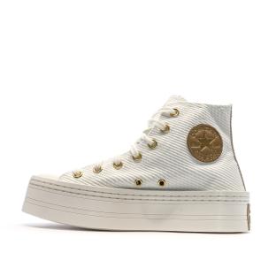 Baskets Blanc/Doré Femme Converse All Star Modern Lift Platform pas cher