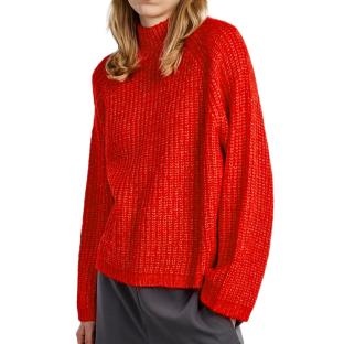 Pull Rouge Femme Pieces Pcnell pas cher
