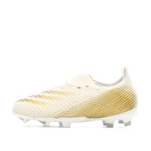 Chaussures de Football Blanc/Doré Garçon Adidas Ghosted .3 pas cher