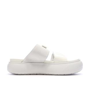Claquettes Beiges Femme Puma Suede vue 2