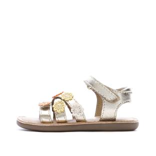 Sandales Doré à fleurs Fille Mod8 Mo Cloflore pas cher