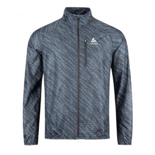 Veste de running imprimée Noir Homme ODLO Zeroweight pas cher