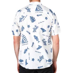 Chemisette Manches Courtes Blanc Homme Salty Crew Twisted Tides vue 2
