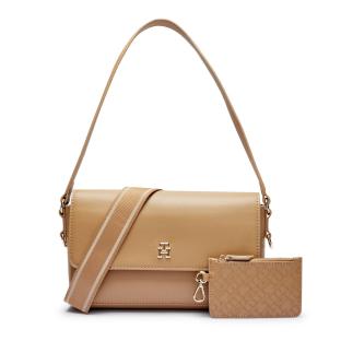 Sac à Bandoulière Beige Femme Tommy Hilfiger Distinct pas cher