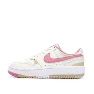 Baskets Ecru/Rose Femme Nike Gamma pas cher