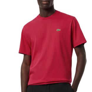 T-Shirt Rose Framboise Homme Lacoste Pima pas cher
