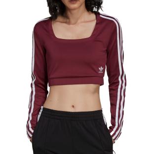 T-shirt manches longues Bordeaux Femme Adidas H37770 pas cher