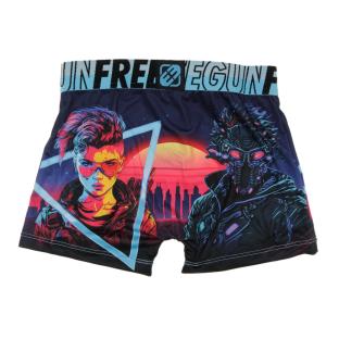 Boxer Noir/Bleu à Imprimés Garçon Freegun WAR vue 2