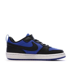 Baskets Noir/Bleu Garçon Nike Court Borough Low vue 2