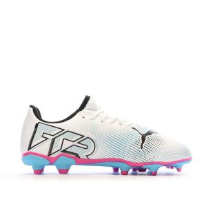 Chaussures de football Blanche/Bleu Garçon Puma Future 7 vue 2