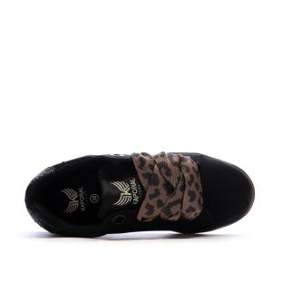 Baskets Noir Femme Kaporal Leopard vue 0