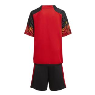 BELGIQUE Mini Kit Rouge/Noir Garçon Adidas 2022 vue 2