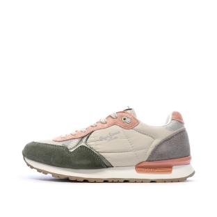 Baskets Beige/Rose Femme Pepe jeans Brit Mixt pas cher
