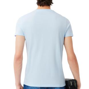 T-shirt Bleu Homme Lacoste TH6710001 vue 2