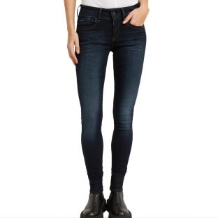 Jean Slim Bleu Foncé Femme G-Star 60367 pas cher