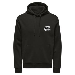 Sweat Noir Homme Only & Sons Flower vue 0