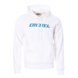 Sweat Blanc/Turquoise Homme Diesel Hood pas cher