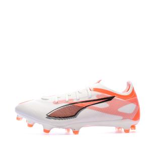Chaussures de football Blanches/Oranges Homme Puma Ultra 5 Match vue 0