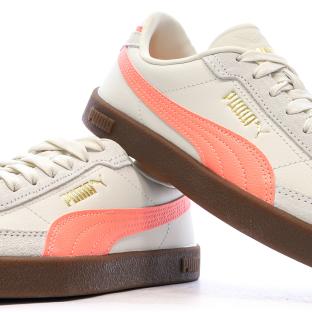 Baskets Beiges/Roses Femme Puma Club Ii Era vue 7