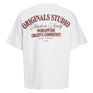 T-Shirt Blanc Garçon Jack & Jones Roxbury vue 2
