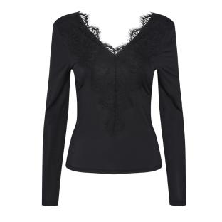 T-Shirt Noir Femme Pieces Pcilu vue 2