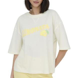 T-Shirt Blanc/Jaune Femme JDY Kaja vue 0