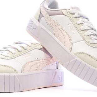 Baskets Blanches/Mauve Fille Puma Carina Mia vue 7