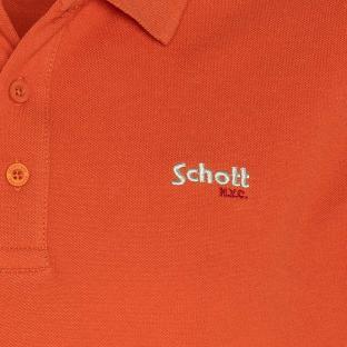 Polo Orange Homme Schott S0022 vue 3