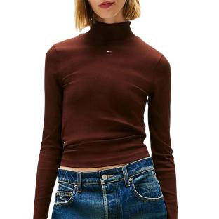 T-shirt Marron Femme Tommy Hilfiger Tjw Essential Mock vue 0