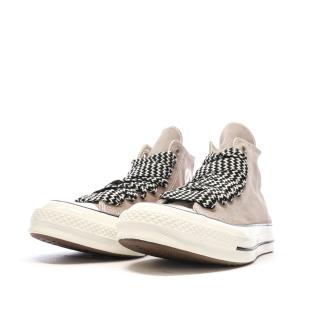 Baskets Taupe Femme Converse Chuck 70 Suede vue 6