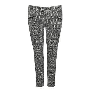 Jean Skinny Blanc/Noir Femme Vans Moto vue 0