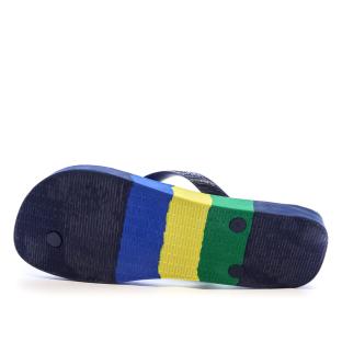 Tongs Marines/Vertes Homme Havaianas Brasil vue 2