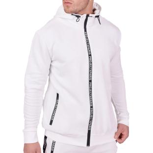 Veste Zippé à Capuche Blanc Homme Project X Paris Basic pas cher
