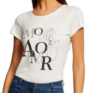 T-shirt Blanc Femme Morgan Damour pas cher