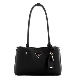Sac à Main Noir Femme Guess Meridian Shoulder pas cher