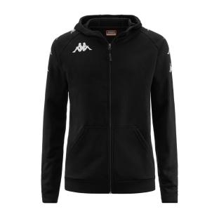 Sweat Zippé Noir Homme Kappa Divieto pas cher