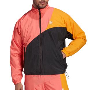 Veste Rose/Noir/Orange Homme Adidas Colorblock pas cher