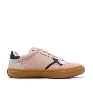Baskets Roses Femme Pepe jeans Travis Retro vue 2