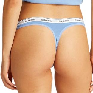 X3 Strings Noir/Bleu Femme Calvin Klein Thong vue 0