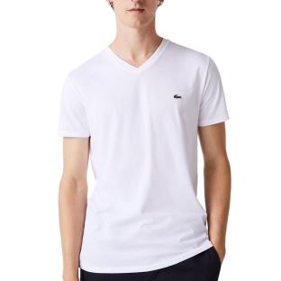 T-shirt Blanc Homme Lacoste TH6710001 vue 0
