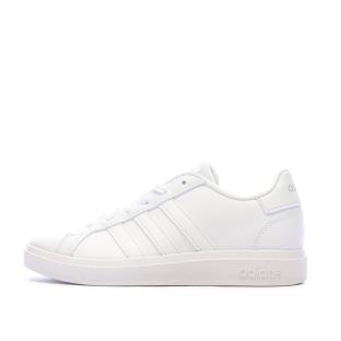 Baskets Blanches Mixte Adidas Grand Court 2.0 K pas cher