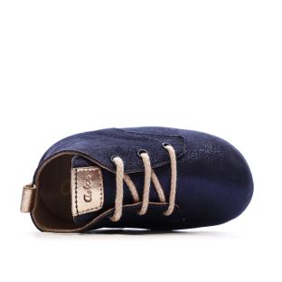 Chaussons Marine Métal Garçon Aster Layas vue 0