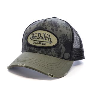 Casquette Kaki/Noir Homme Von Dutch Print pas cher