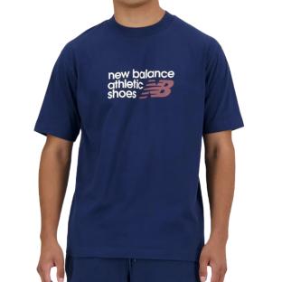 T-shirt Marine Homme New Balance Brand vue 0