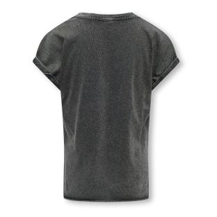 T-shirt Gris Fille Kids ONLY Life Amore vue 2