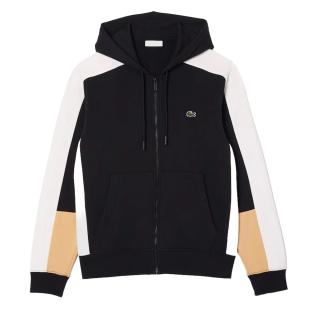 Sweat Noir Homme Lacoste Colorblock Hoodie vue 0