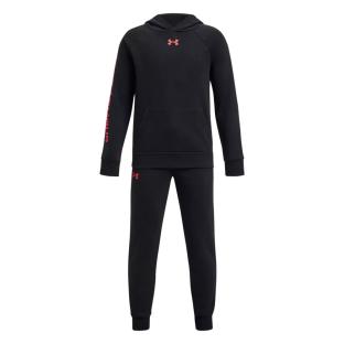 Survêtement Noir/Rouge Garçon Under Armour Fleece Suit pas cher