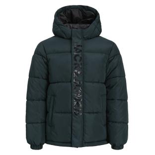 Chaqueta acolchada verde oscuro para niño de Jack & Jones Haste Puffer ver 0