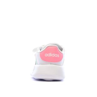 Baskets Blanches/Roses Fille Adidas Grand Court 2.0 vue 3
